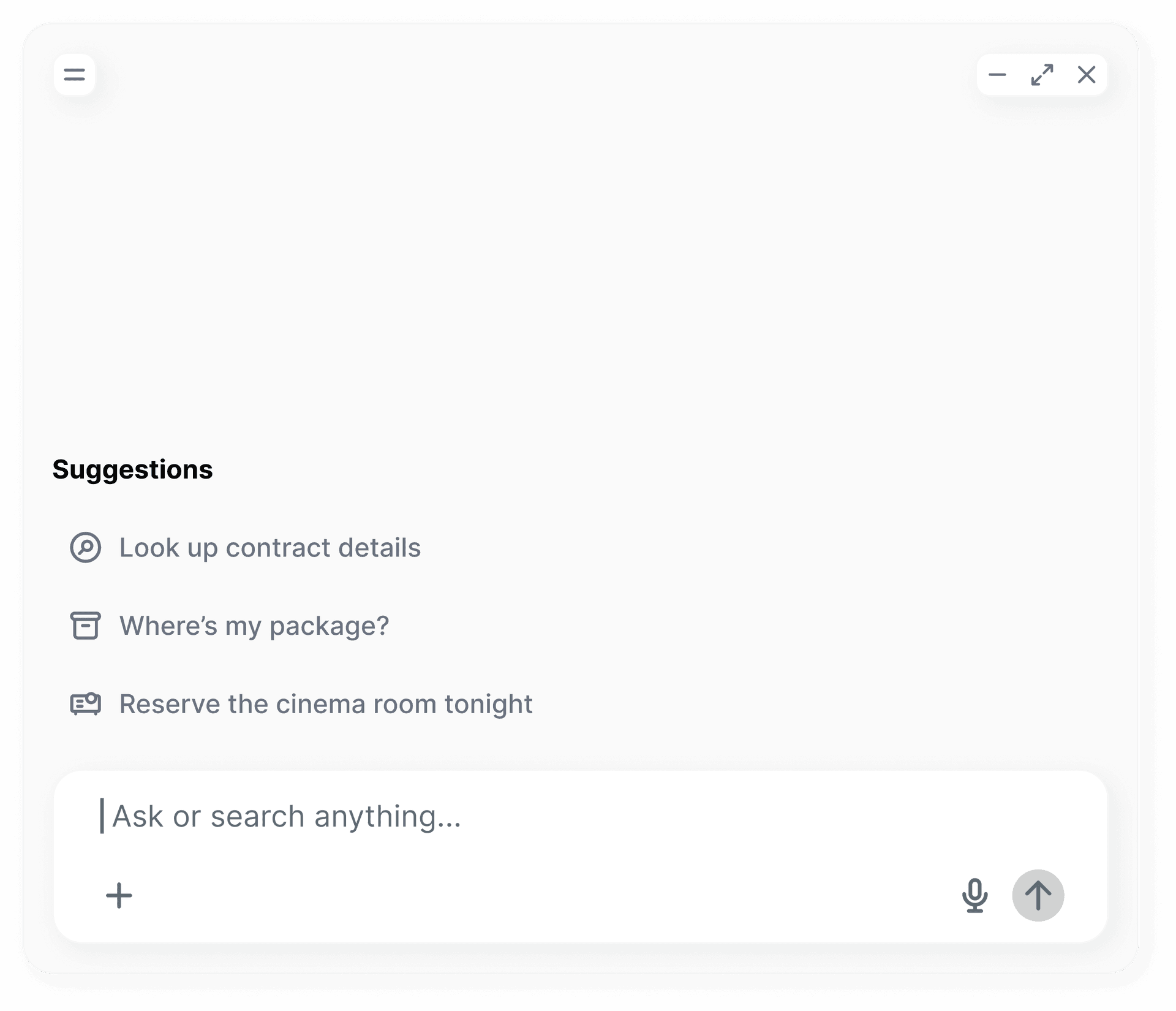 hero brand moment — Ask living inside the Chainels app, wide context shot